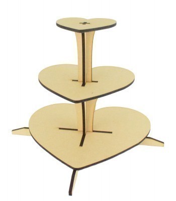 Laser Cut 3 Tier Cake Stand - 6mm - Options